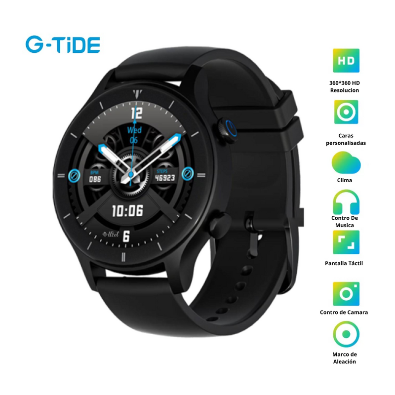 Reloj Inteligente G-TIDE R1 Deportivo – Negro