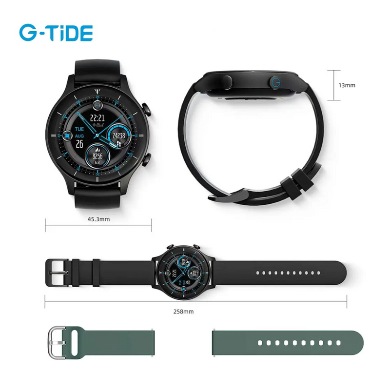 Reloj Inteligente G-TIDE R1 Deportivo – Negro