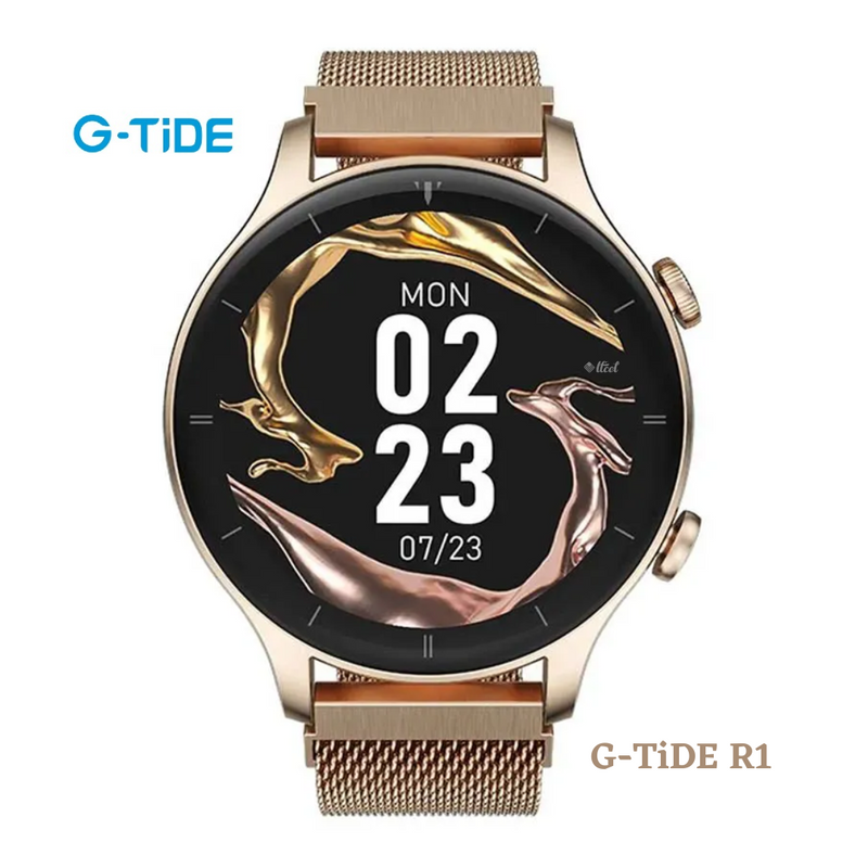 Reloj Inteligente G-TIDE R1 Classic – FHD Dorado