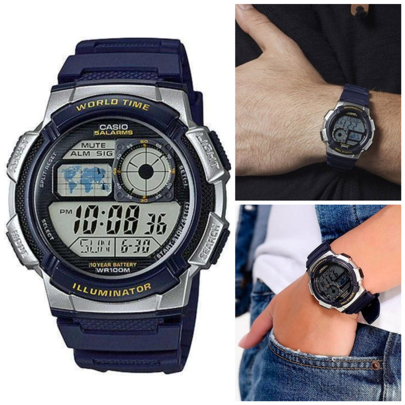 Reloj Casio AE-1000W-2A Diseño Deportivo - Azul