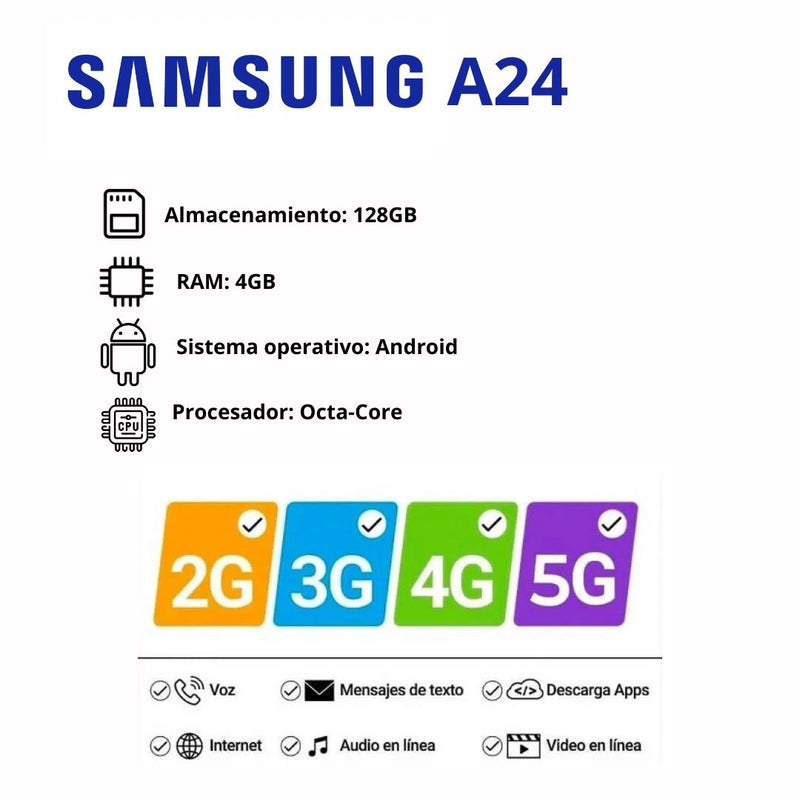 Celular Samsung Galaxy A24 128GB/4GB RAM - Verde