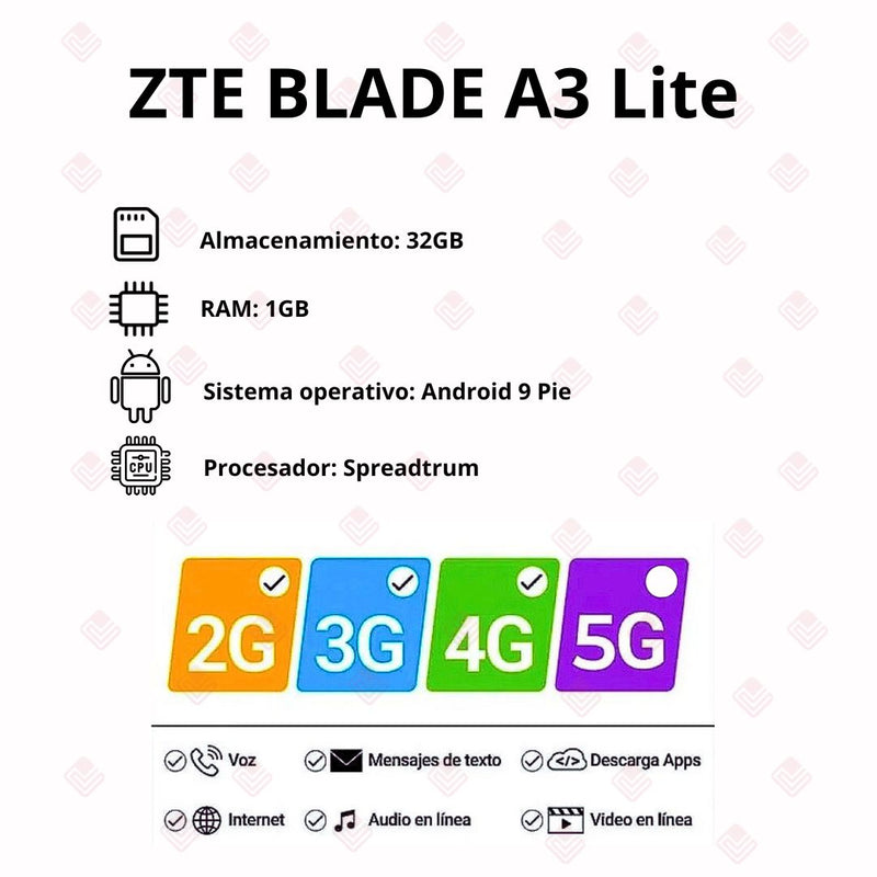 Celular ZTE BLADE A3 Lite 32GB/1GB RAM - Negro