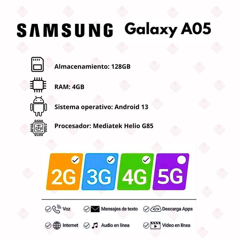 Celular Samsung Galaxy A05 128GB/4GB RAM Negro