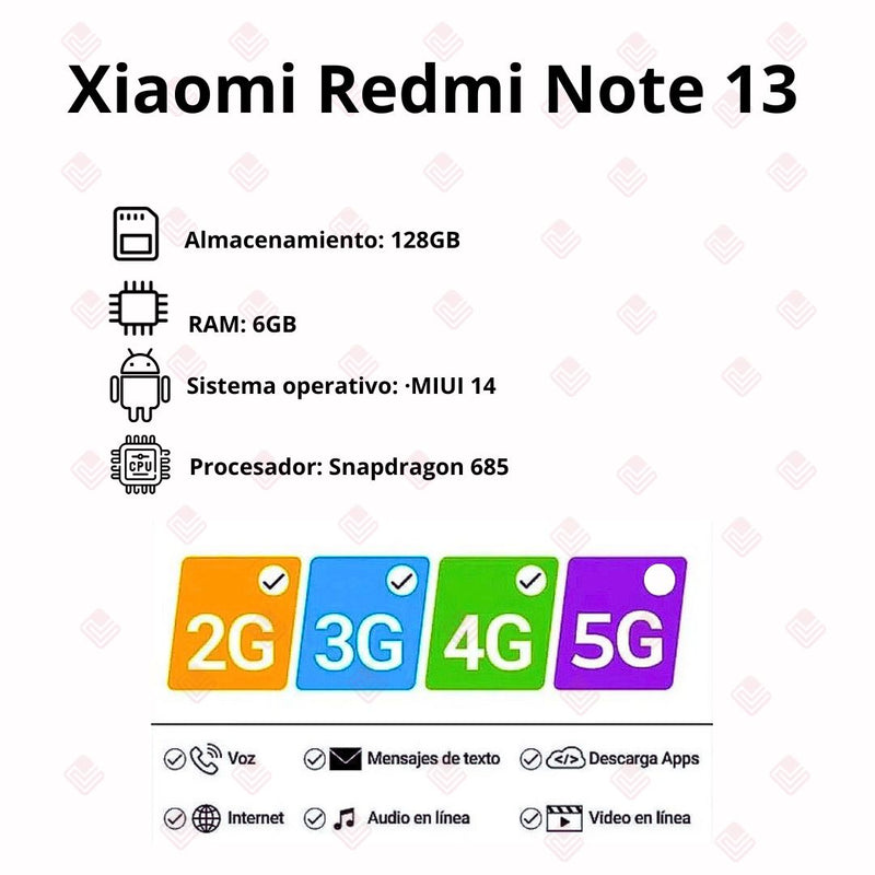 Xiaomi Redmi Note 13 4G 6GB/128GB Verde - Teléfono móvil