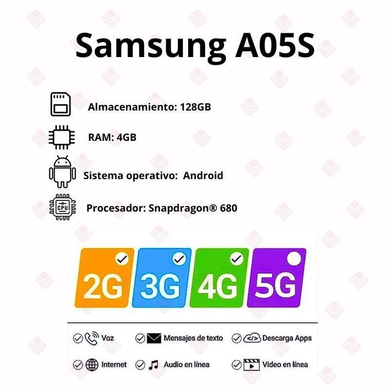 Celular Samsung Galaxy A05S 128GB/4GB - Rosado