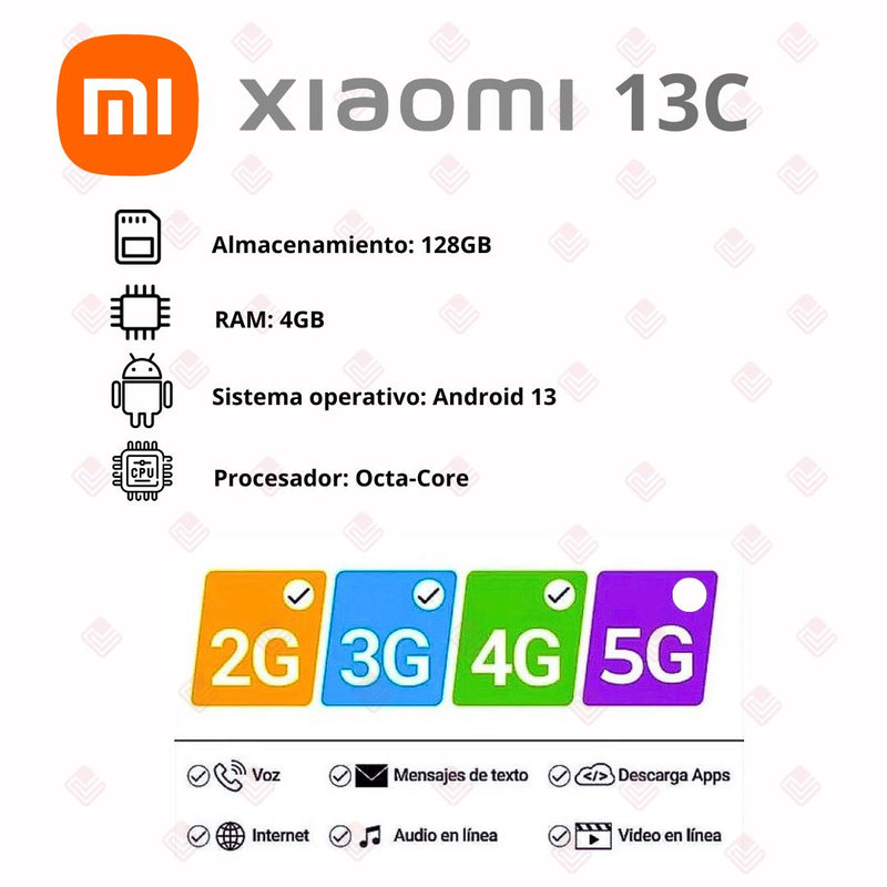 Celular Xiaomi Redmi 13C 4G 128GB/4GB RAM - Verde