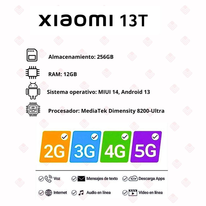 Celular Xiaomi 13T 256GB/12GB RAM - Negro