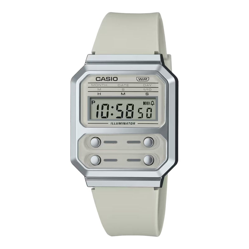 Reloj Casio Modelo A100WEF-8A Diseño Clasico Vintage - Beige