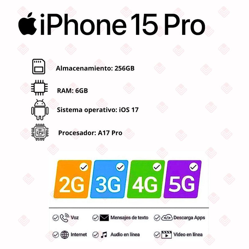Celular iPhone 15 Pro eSIM 256GB - Negro