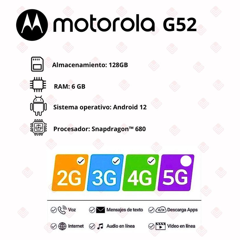 Celular Motorola G52 128GB/6GB RAM Negro