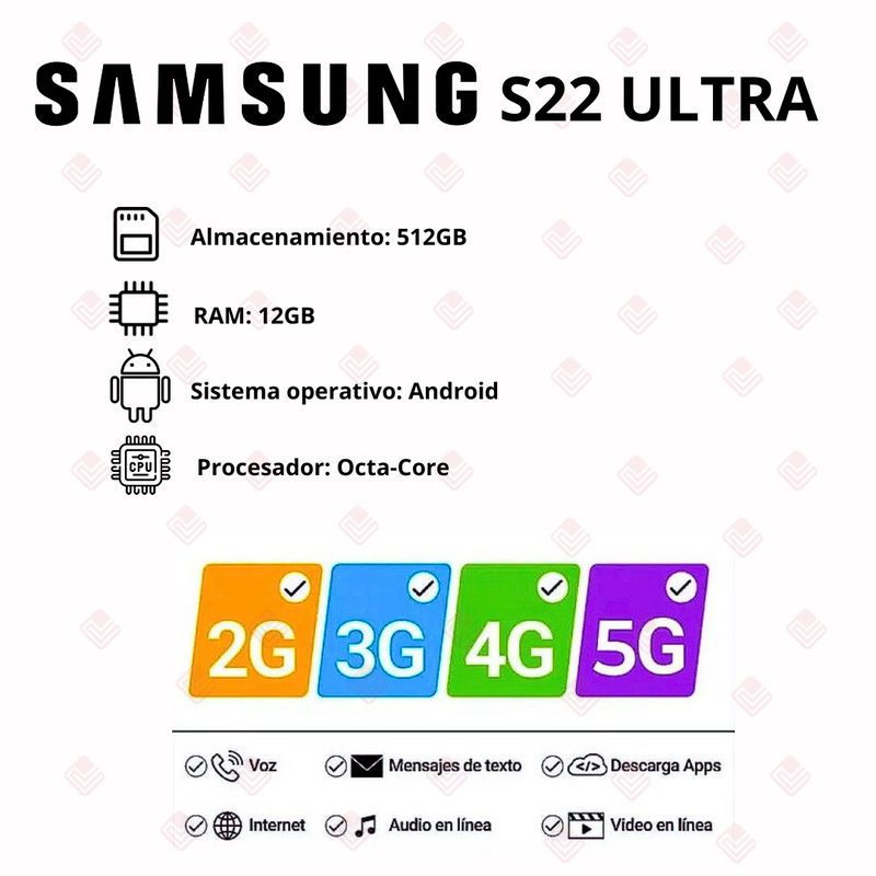 Celular Reaconcionado Samsung Galaxy S22 Ultra De 512GB/12GB Ram Negro + Cubo de carga