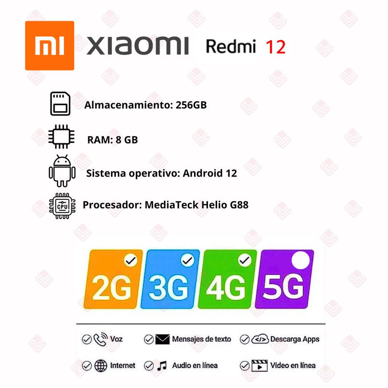 Xiaomi Redmi 12 De 256 GB/8 GB RAM - Azul