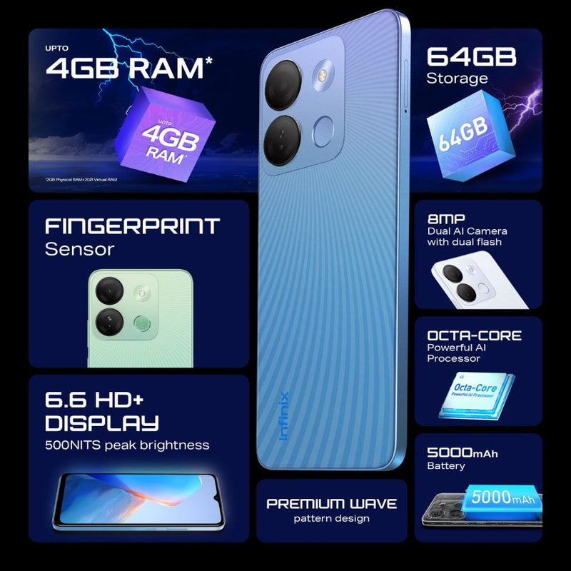 Celular INFINIX Smart 7 HD 64GB/2GB RAM - Azul