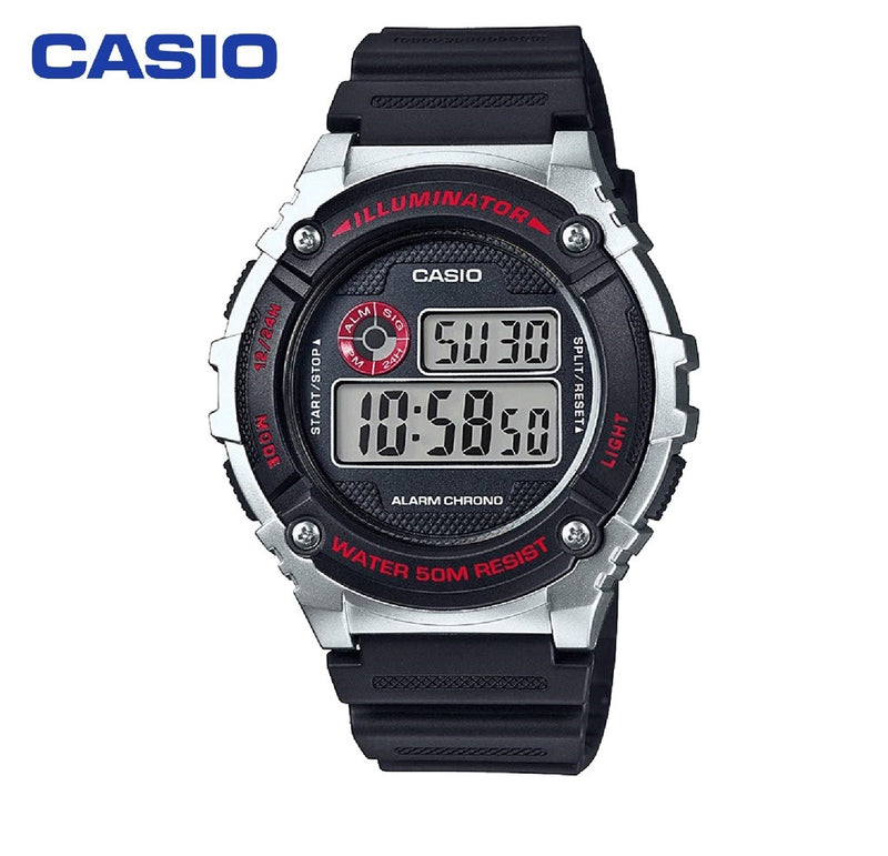 Reloj Casio Referencia W-216H-1C Diseño Deportivo
