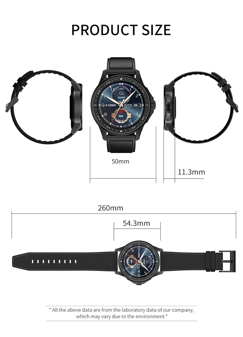 Reloj inteligente Mobulaa Modelo SK3 Smarwatch Pulsera de Cuero