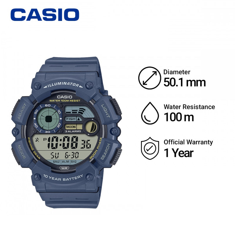 Reloj Casio Referencia WS-1500H-2A Diseño Deportivo