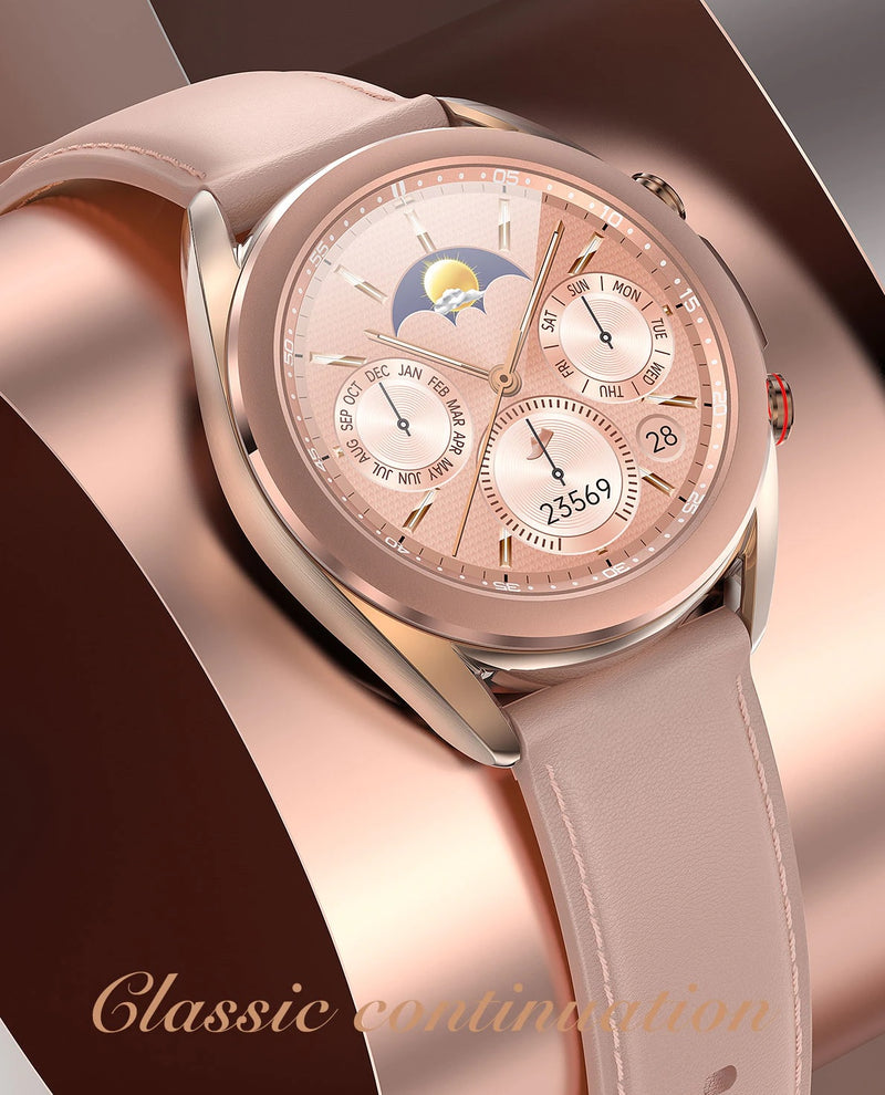 Reloj inteligente Mobulaa Modelo SK8 Smarwatch Pulsera de Cuero