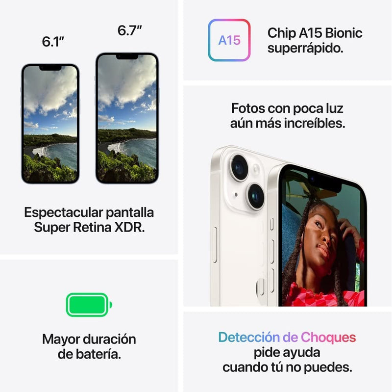 Celular Iphone 14 128 GB Azul - Con Puerto SIM