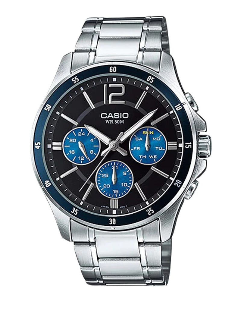 Reloj Casio Modelo MTP-1374D-2A Para Caballero Diseño Elegante