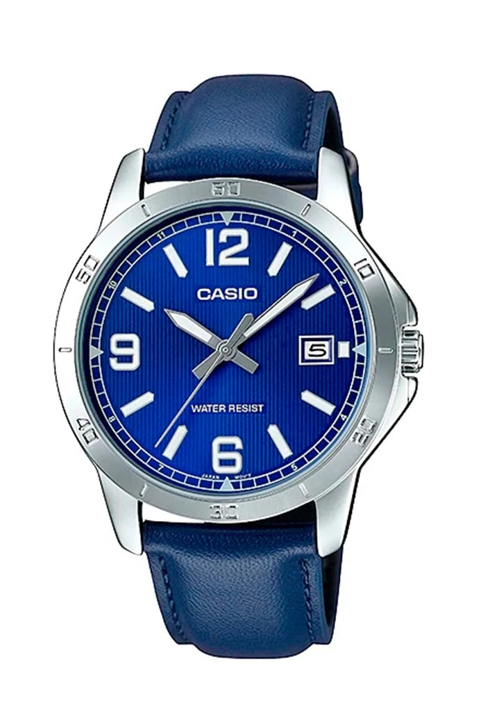 Reloj Casio Modelo MTP-V004L-2B Para Caballero Diseño Elegante