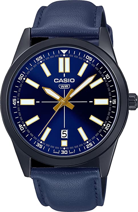 Reloj Casio Referencia MTP-VD02BL-2E Para Caballero Original y Elegante