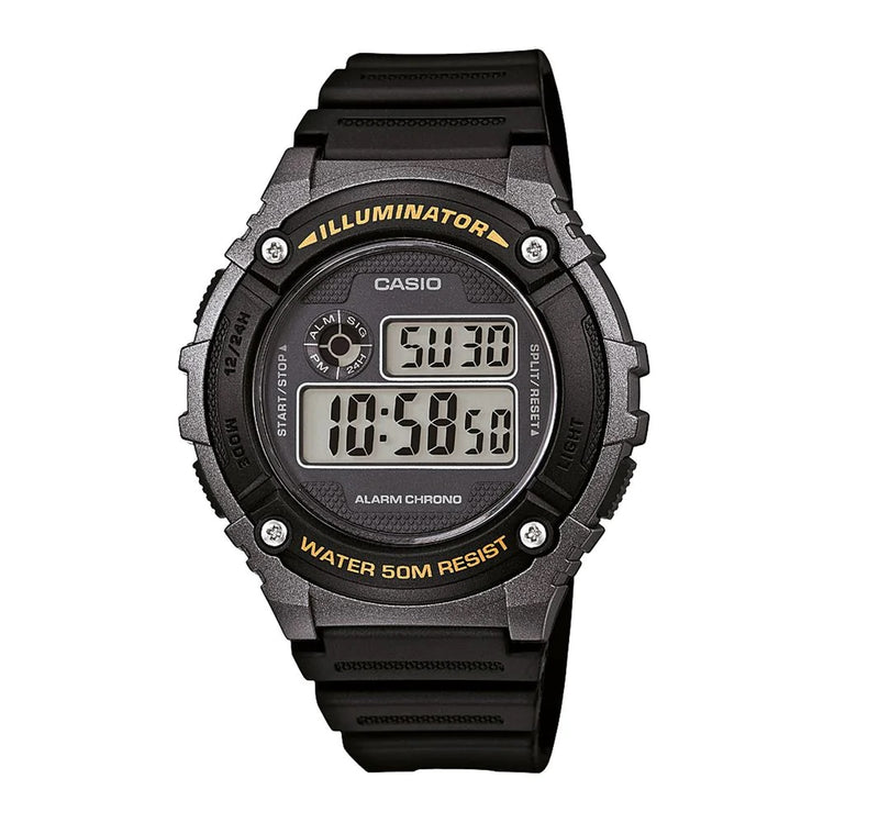 Reloj Casio Referencia W-216H-1B Diseño Deportivo