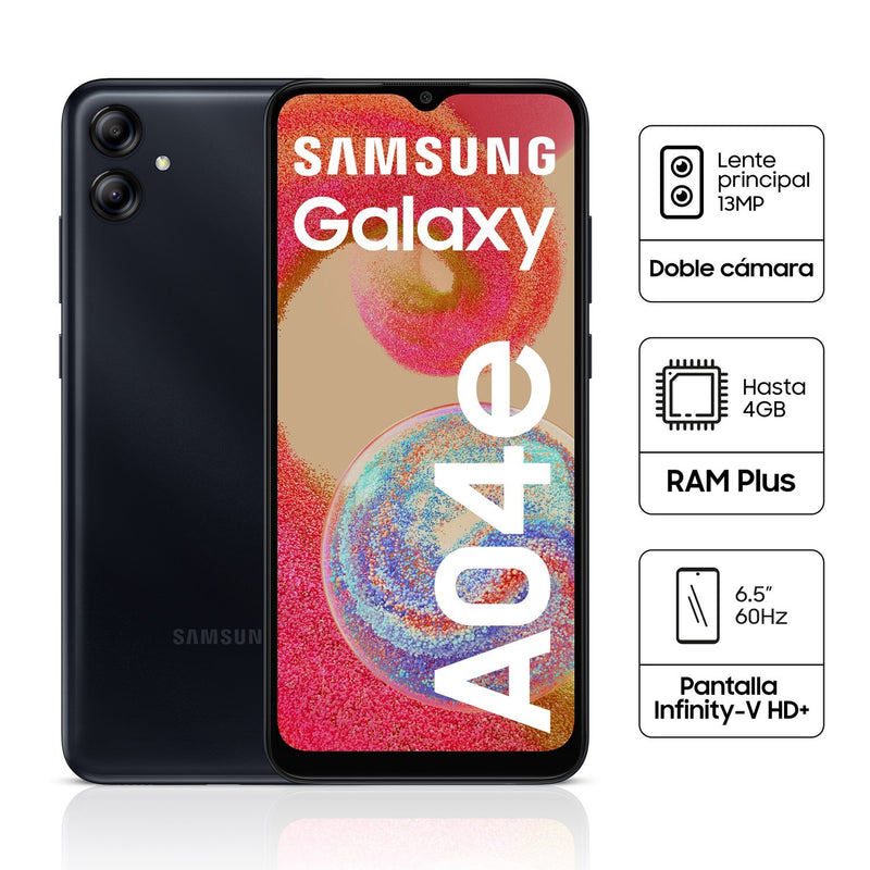 Celular Samsung Galaxy A04E De 32GB/3GB RAM - Negro