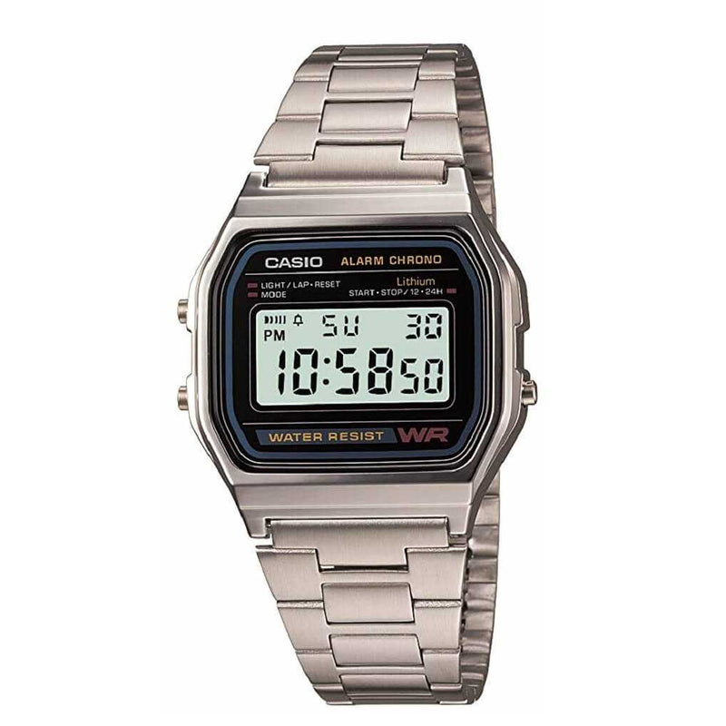 Reloj Casio Referencia A158WA-1DF Unisex Original