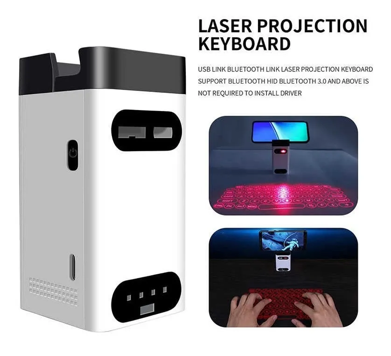 Teclado Laser Projection Keyboard Con Power Bank