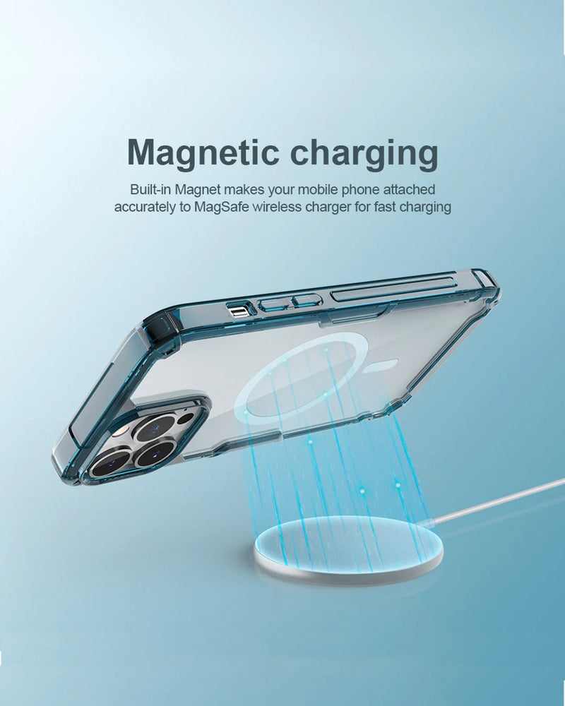 Estuche Protector Nillkin Compatible Con IPhone 14 Pro -carga magnetica - Trasparente